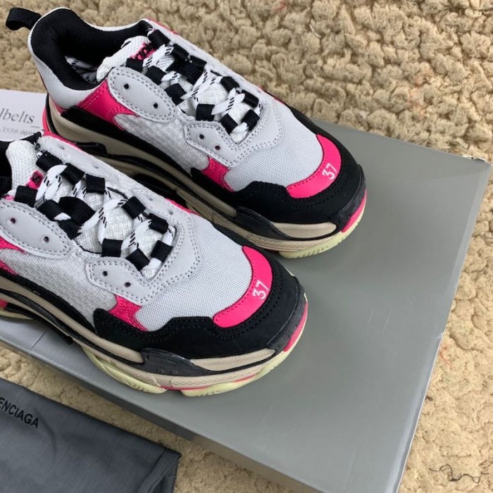 Ba*len*cia*ga triple s sneakers white pink