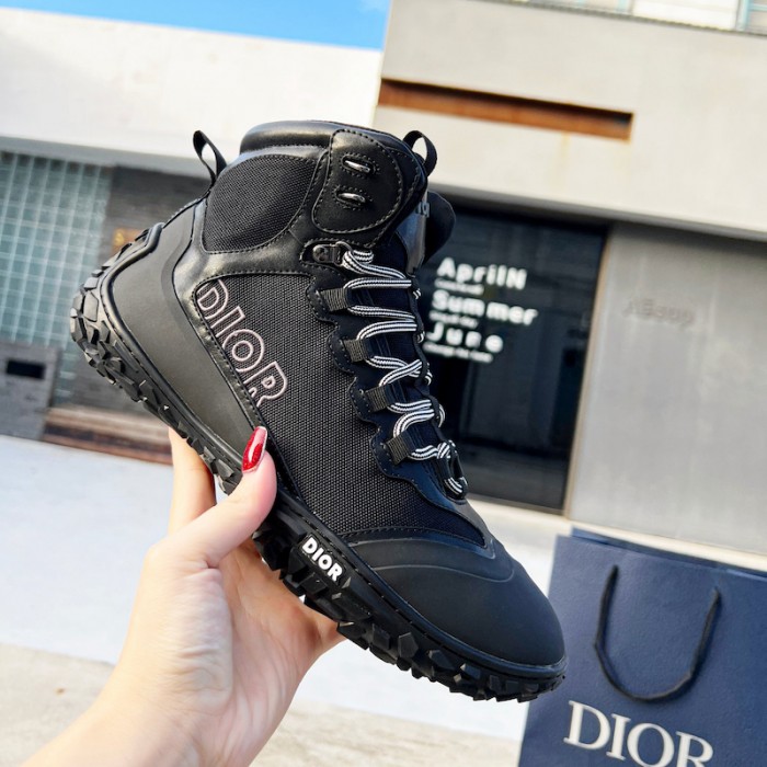 D*or D*orizon hiking ankle boot black technical mesh with black rubber