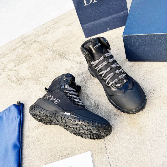 D*or D*orizon hiking ankle boot black technical mesh with black rubber