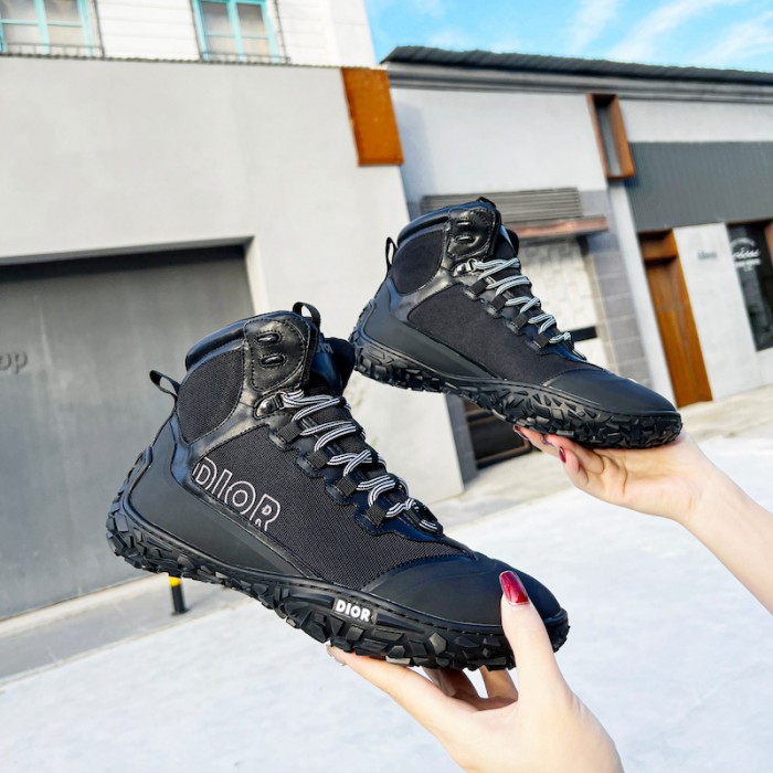 D*or D*orizon hiking ankle boot black technical mesh with black rubber