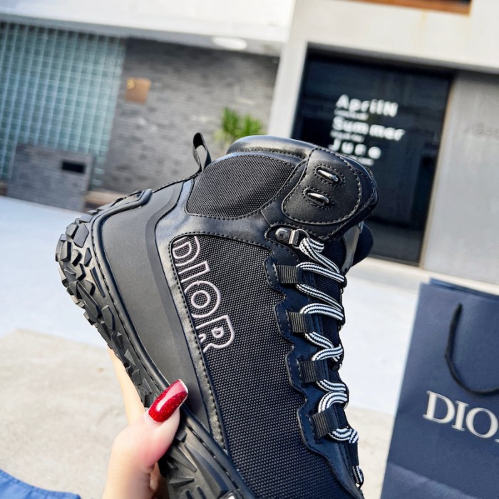 D*or D*orizon hiking ankle boot black technical mesh with black rubber