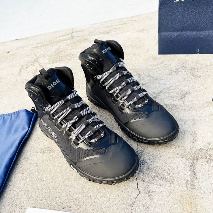 D*or D*orizon hiking ankle boot black technical mesh with black rubber