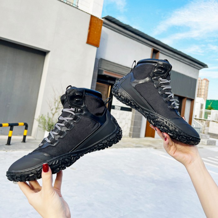 D*or D*orizon hiking ankle boot black technical mesh with black rubber