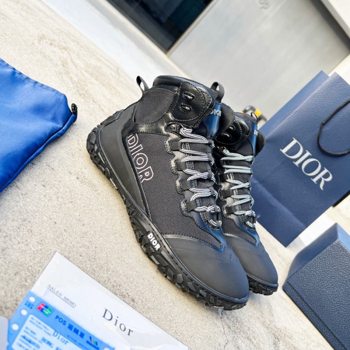 D*or D*orizon hiking ankle boot black technical mesh with black rubber