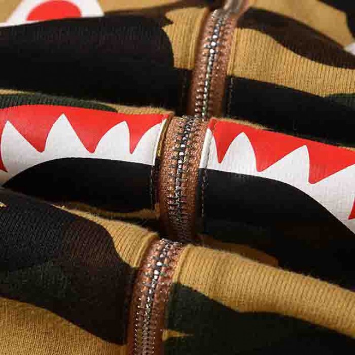 Bape 1st Camo Shark Crewneck Yellow