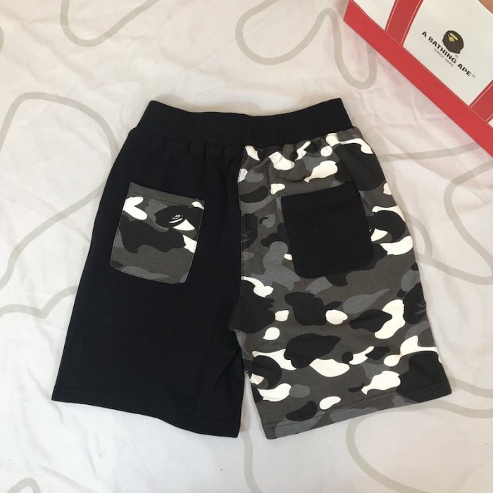 Bape 1st Camo Shark Sweat Short Black/Black
