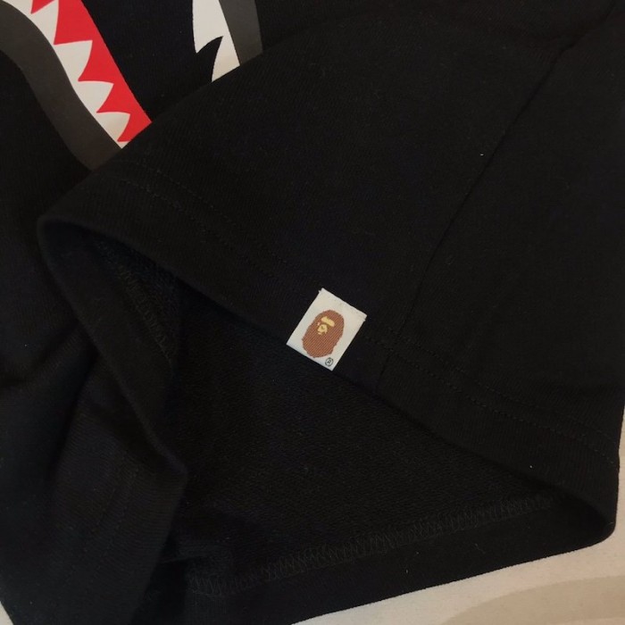 Bape 1st Camo Shark Sweat Short Black/Black