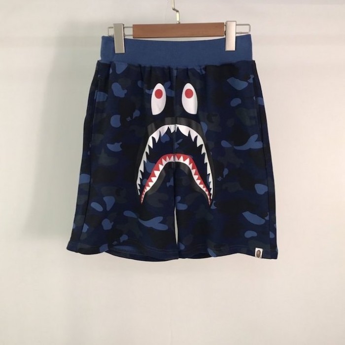 Bape 1st Camo Shark Sweat Short Blue