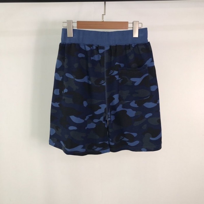 Bape 1st Camo Shark Sweat Short Blue