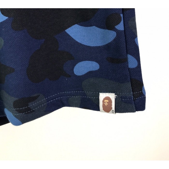 Bape 1st Camo Shark Sweat Short Blue
