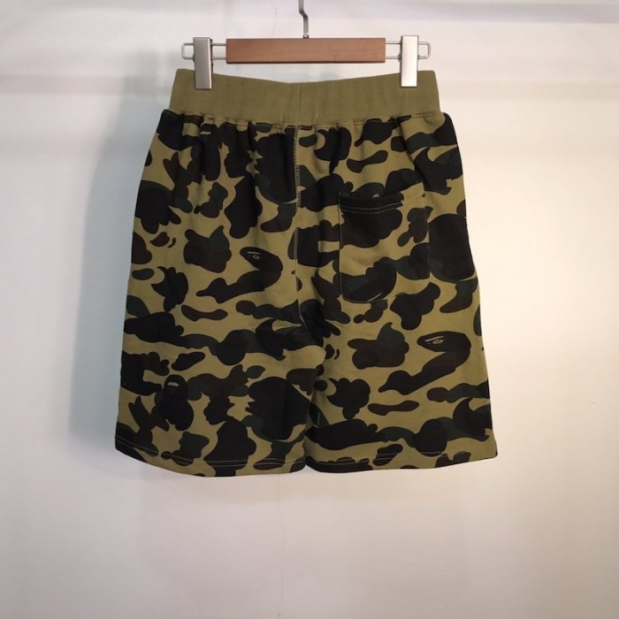 Bape 1st Camo Shark Sweat Short Green