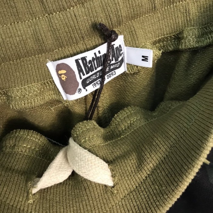 Bape 1st Camo Shark Sweat Short Green