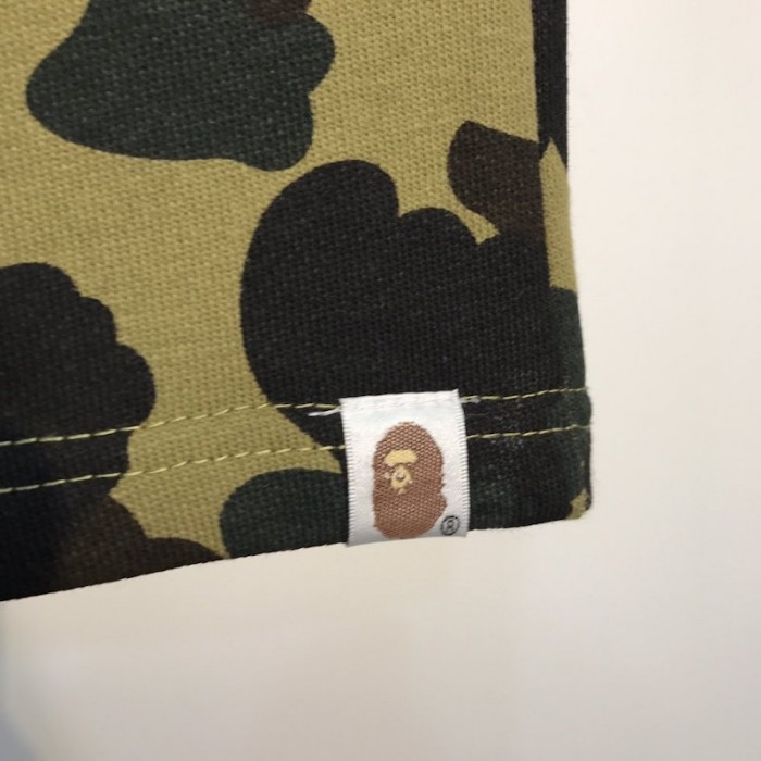 Bape 1st Camo Shark Sweat Short Green