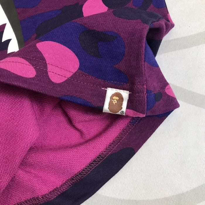 Bape 1st Camo Shark Sweat Short Purple