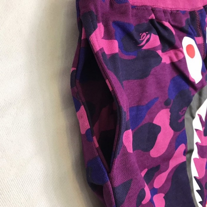 Bape 1st Camo Shark Sweat Short Purple