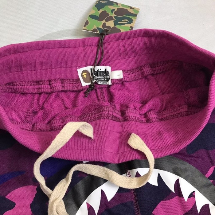 Bape 1st Camo Shark Sweat Short Purple