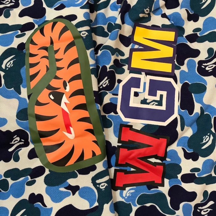 Bape ABC Camo Shark Sweat Short Blue