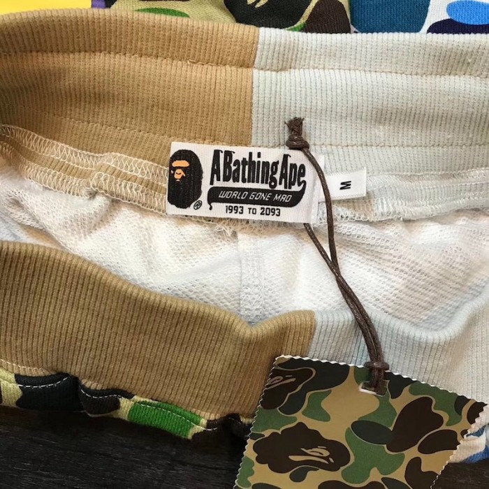 Bape ABC Camo Shark Sweat Short Green/Blue