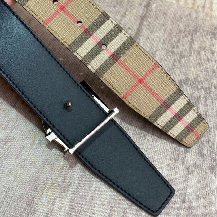 BUR Reversible Monogram Motif Vintage Check Belt