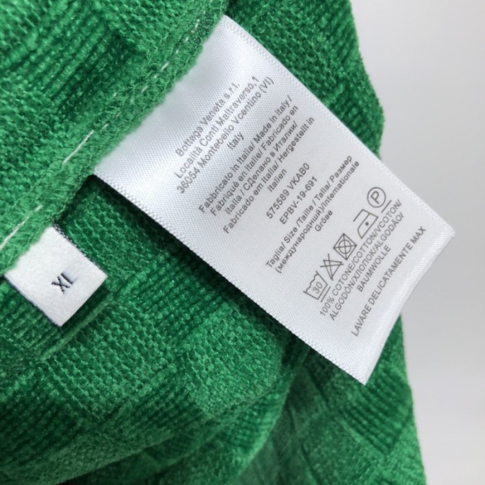B V Plush Plaid Weaving T shirt Green