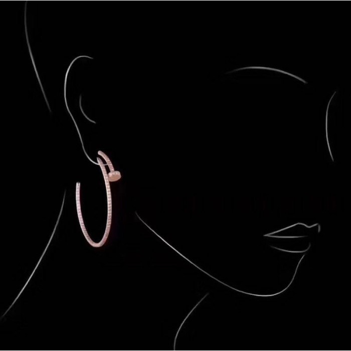 Cartier juste un clou earrings yellow gold with diamonds