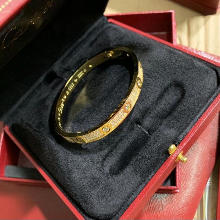 Cartier love bracelet yellow gold with diamonds