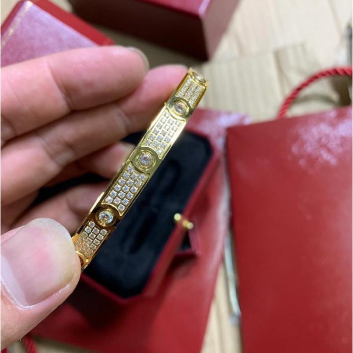 Cartier love bracelet yellow gold with diamonds
