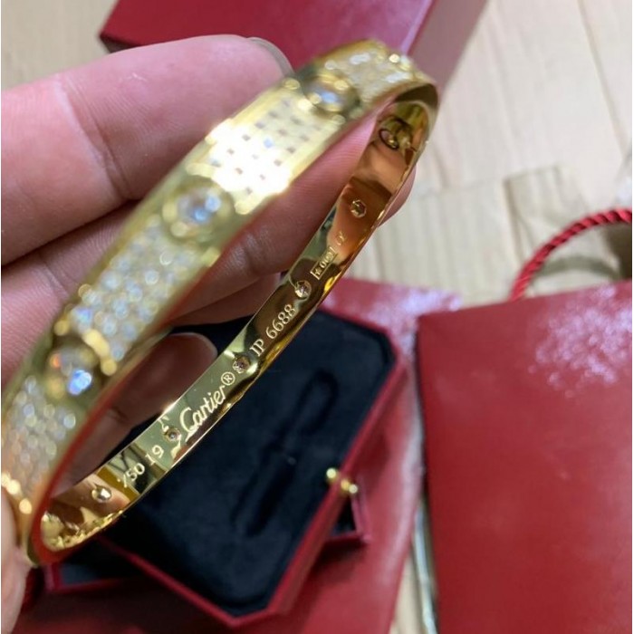 Cartier love bracelet yellow gold with diamonds