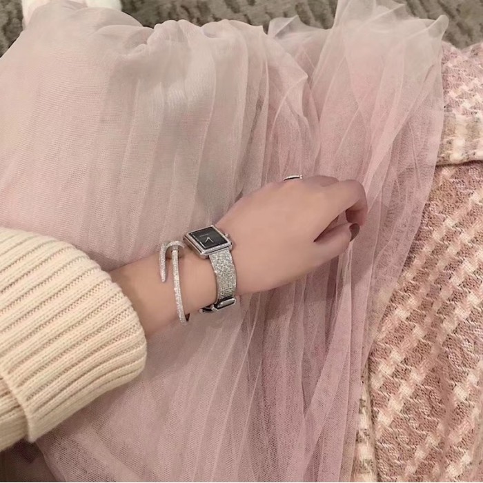 Cartier nail bracelet white gold with diamonds