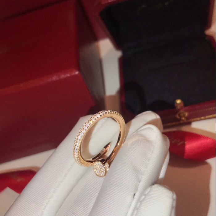 Cartier nail ring rose gold with diamonds