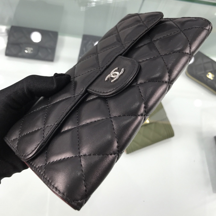 CC Lambskin Leather Classic Wallet Black