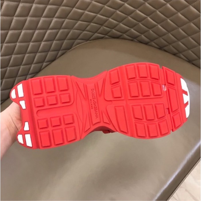 Dolce & Gabbana DG Mixed-material Space Sneakers Red