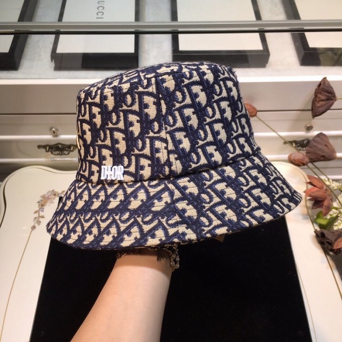 D*or and shawn oblique bucket hat blue
