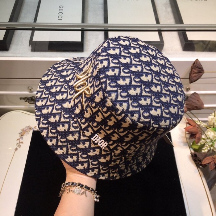 D*or and shawn oblique bucket hat blue