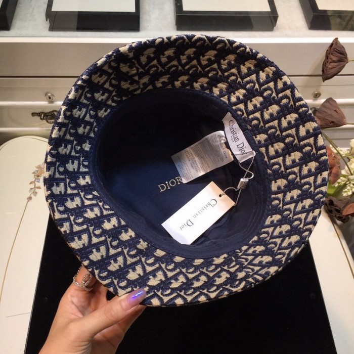 D*or and shawn oblique bucket hat blue