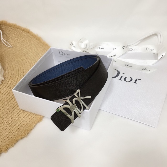 D*or mens 35mm D*or and shawn reversible leather belt black
