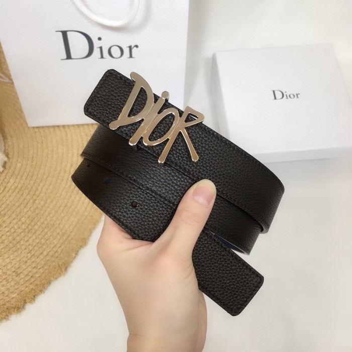 D*or mens 35mm D*or and shawn reversible leather belt black