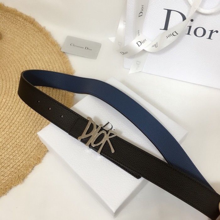 D*or mens 35mm D*or and shawn reversible leather belt black