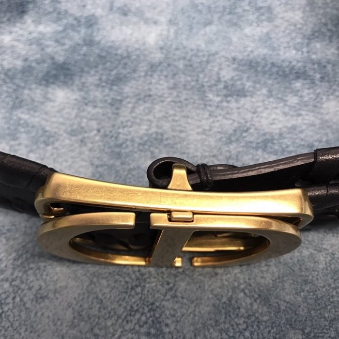 D*or black 30 montaigne calfskin belt