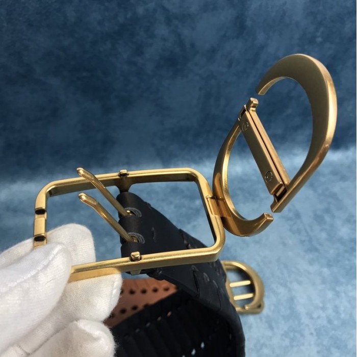 D*or black 30 montaigne calfskin belt