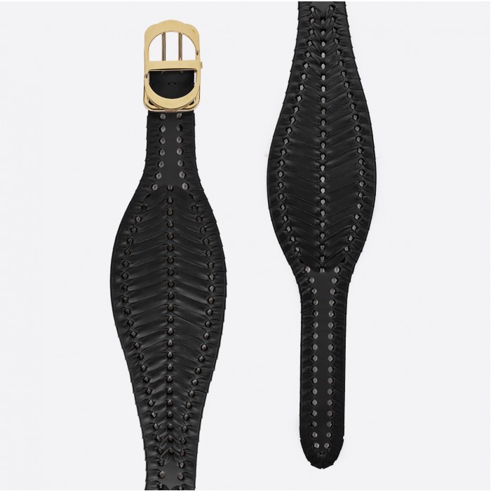 D*or black 30 montaigne calfskin belt