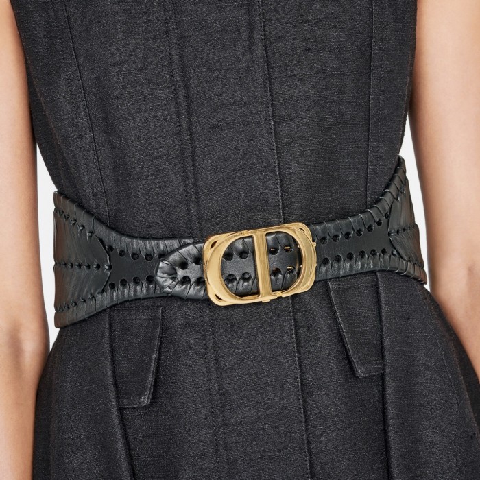 D*or black 30 montaigne calfskin belt