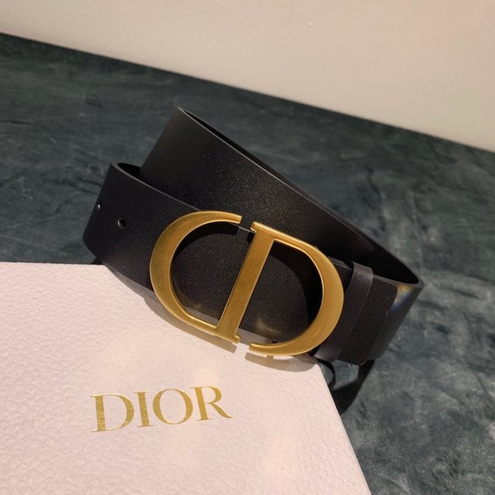 D*or black leather 30 montaigne belt 35mm