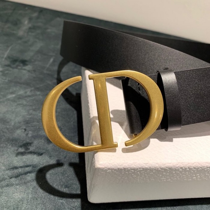 D*or black leather 30 montaigne belt 35mm