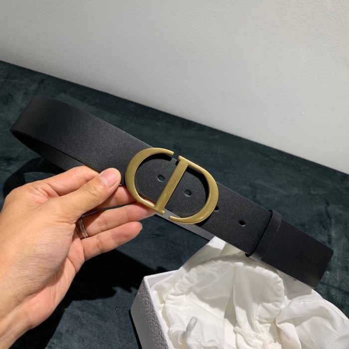 D*or black leather 30 montaigne belt 35mm
