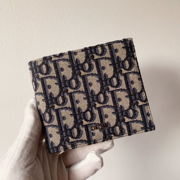 D*or oblique compact wallet men blue