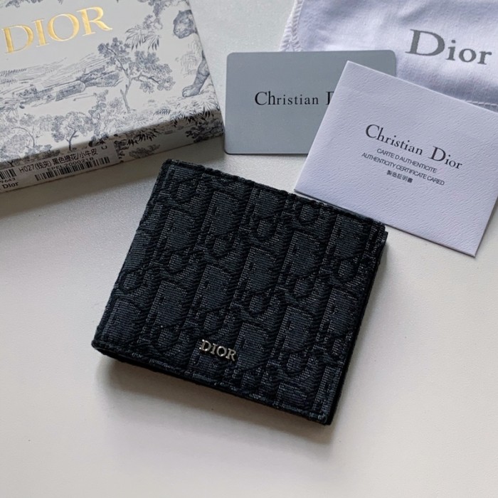 D*or oblique compact wallet men black