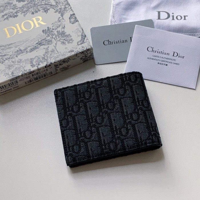 D*or oblique compact wallet men black