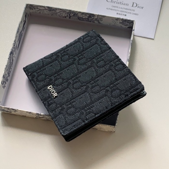 D*or oblique compact wallet men black
