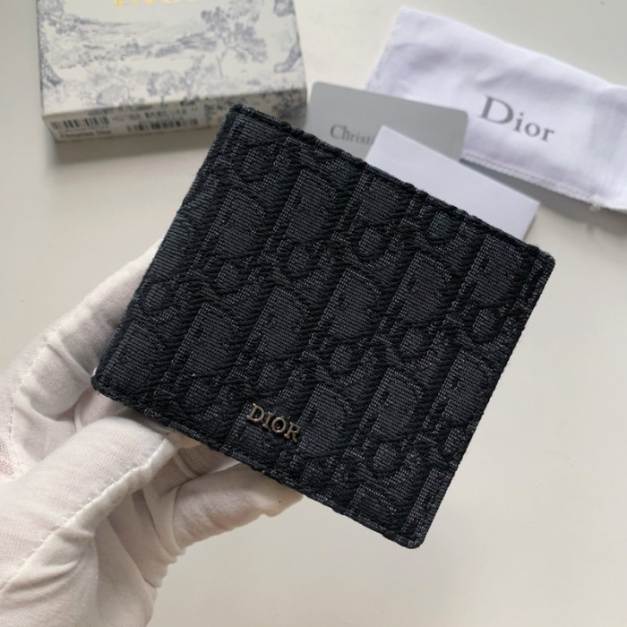 D*or oblique compact wallet men black